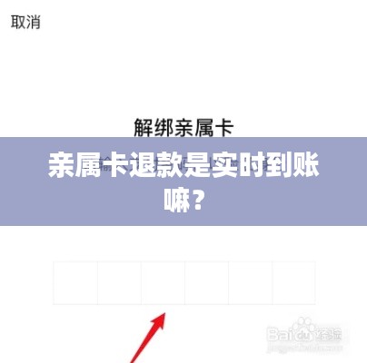 亲属卡退款是实时到账嘛?