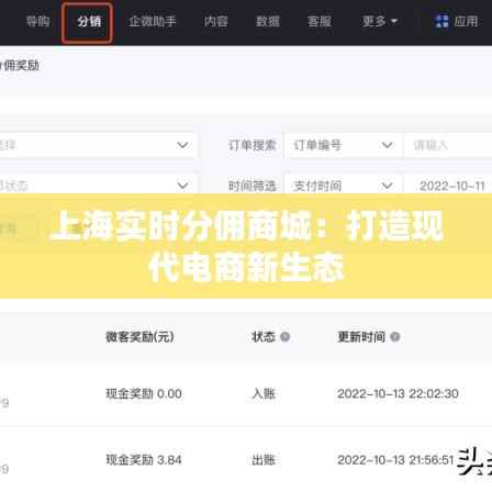 上海实时分佣商城：打造现代电商新生态