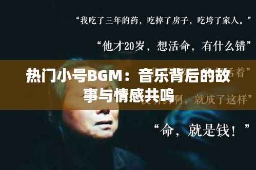 热门小号BGM:音乐背后的故事与情感共鸣