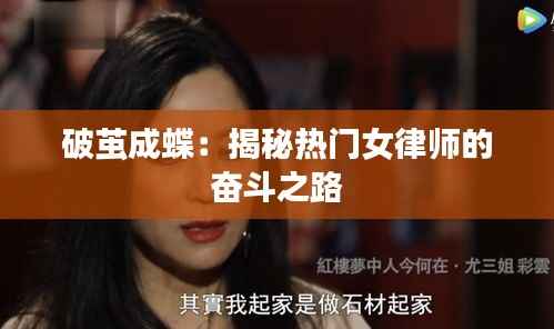 破茧成蝶:揭秘热门女律师的奋斗之路