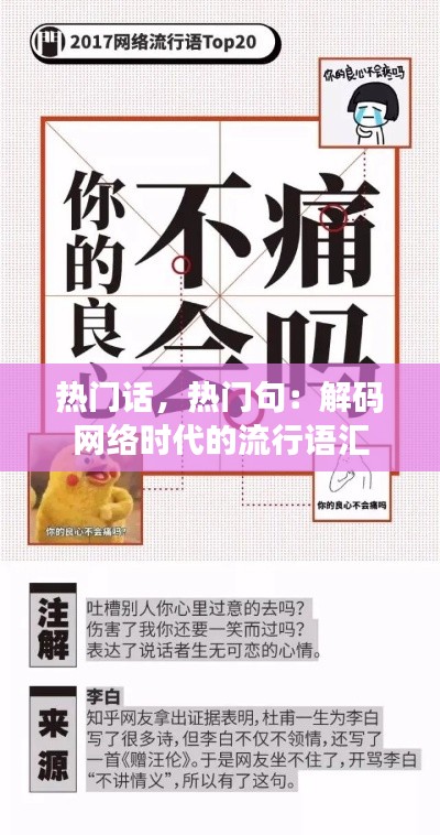 热门话，热门句：解码网络时代的流行语汇