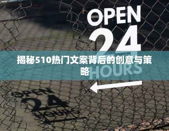 揭秘510热门文案背后的创意与策略