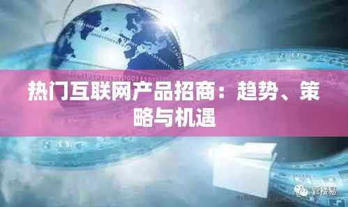 热门互联网产品招商:趋势、策略与机遇
