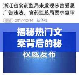 揭秘热门文案背后的秘密：评论的力量与影响