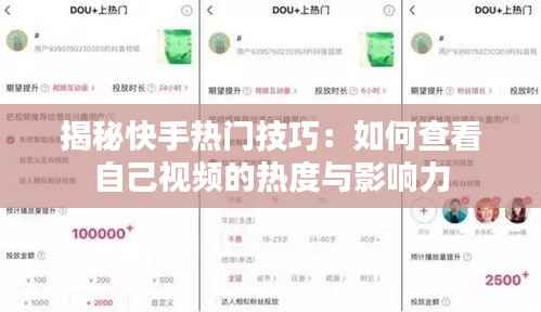 揭秘快手热门技巧：如何查看自己视频的热度与影响力
