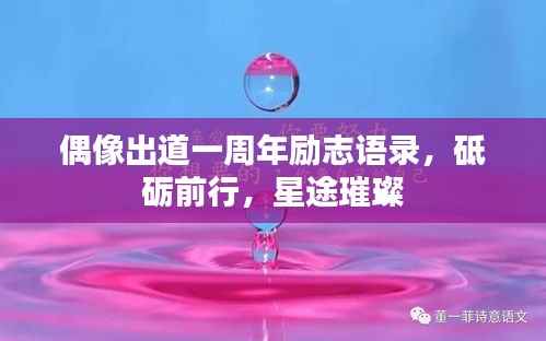 偶像出道一周年励志语录,砥砺前行,星途璀璨