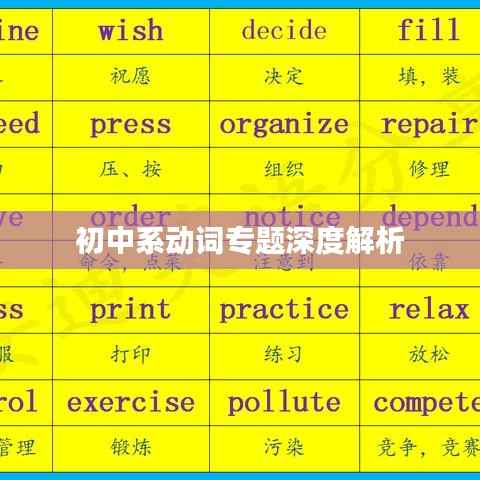 初中系动词专题深度解析