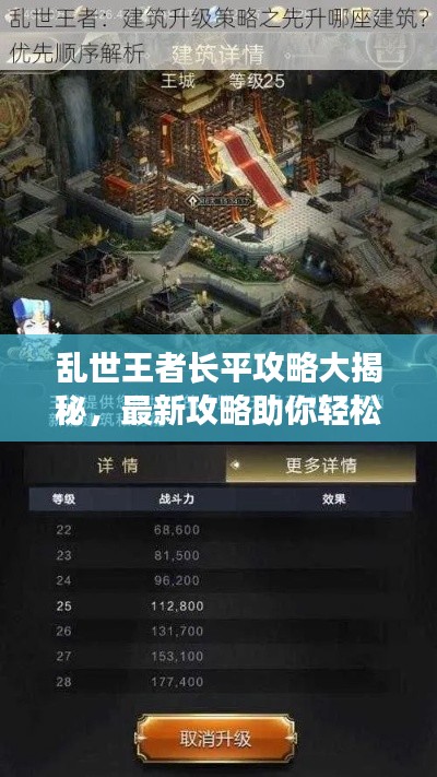 乱世王者长平攻略大揭秘,最新攻略助你轻松登顶!
