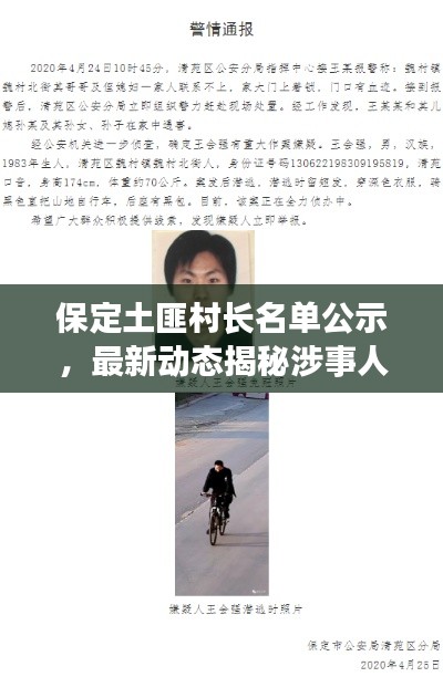 保定土匪村长名单公示,最新动态揭秘涉事人员名单