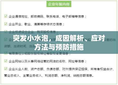 突发小水泡,成因解析、应对方法与预防措施