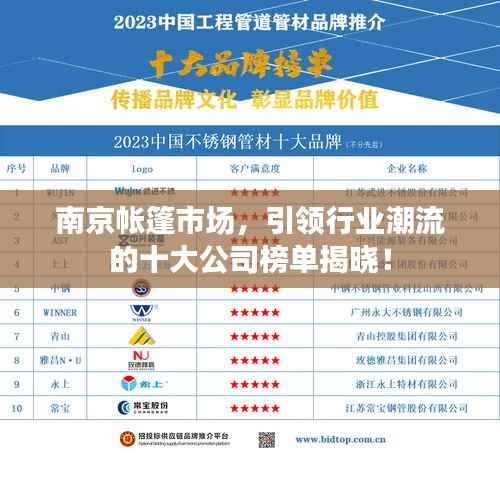 南京帐篷市场，引领行业潮流的十大公司榜单揭晓！