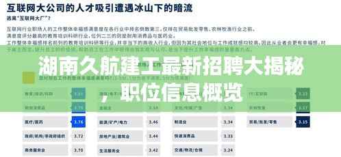 湖南久航建工最新招聘大揭秘,职位信息概览