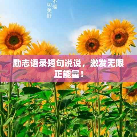 励志语录短句说说,激发无限正能量!