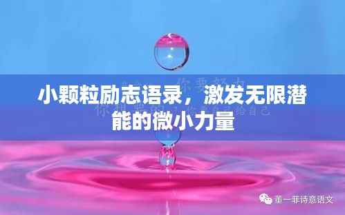 小颗粒励志语录,激发无限潜能的微小力量