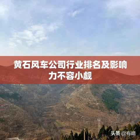 黄石风车公司行业排名及影响力不容小觑