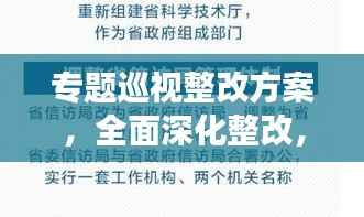 专题巡视整改方案,全面深化整改,提升监督效能