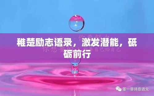 稚楚励志语录，激发潜能，砥砺前行
