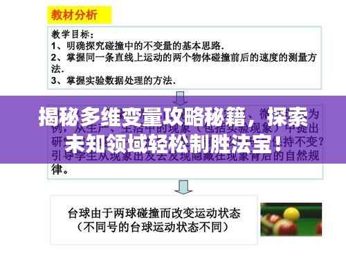 揭秘多维变量攻略秘籍，探索未知领域轻松制胜法宝！