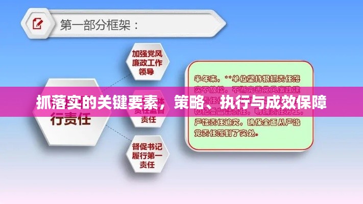 抓落实的关键要素,策略、执行与成效保障