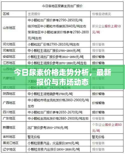今日尿素价格走势分析，最新报价与市场动态