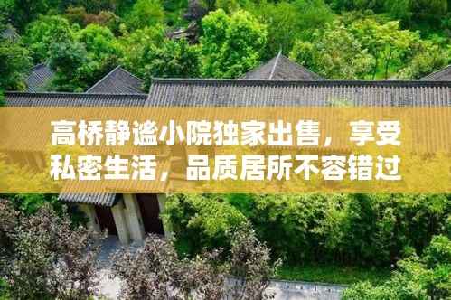 高桥静谧小院独家出售，享受私密生活，品质居所不容错过