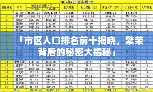 「市区人口排名前十揭晓,繁荣背后的秘密大揭秘」