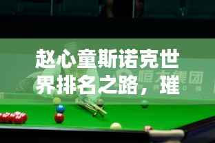 赵心童斯诺克世界排名之路,璀璨新星闪耀舞台