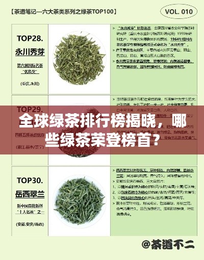全球绿茶排行榜揭晓，哪些绿茶荣登榜首？