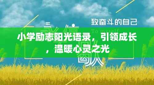小学励志阳光语录,引领成长,温暖心灵之光