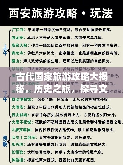 古代国家旅游攻略大揭秘,历史之旅,探寻文化遗迹!