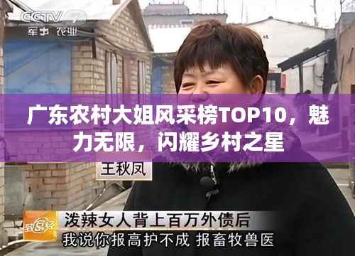 广东农村大姐风采榜TOP10,魅力无限,闪耀乡村之星