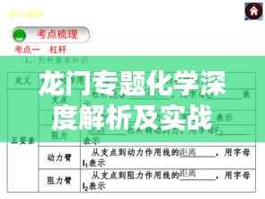 龙门专题化学深度解析及实战应用指南
