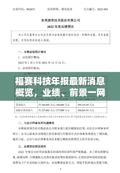 福赛科技年报最新消息概览,业绩、前景一网打尽