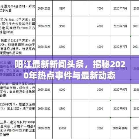 阳江最新新闻头条,揭秘2020年热点事件与最新动态